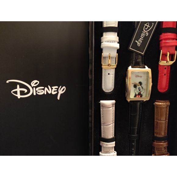 Disney LE Mickey Mouse Leather Watch by Accutime